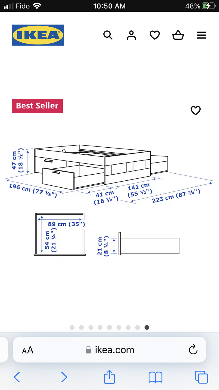 Moving Sale! Must Go IKEA Bed Frame w/Storage - Full - photo 3