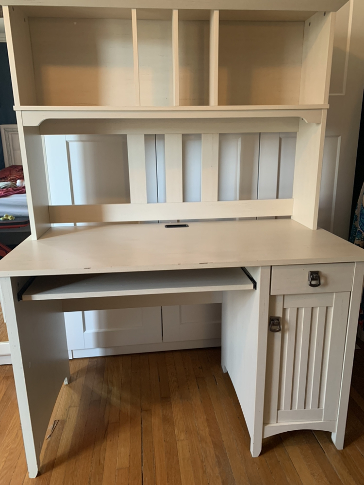 desk with hutch and pullout keyboard tray image indicator(5)