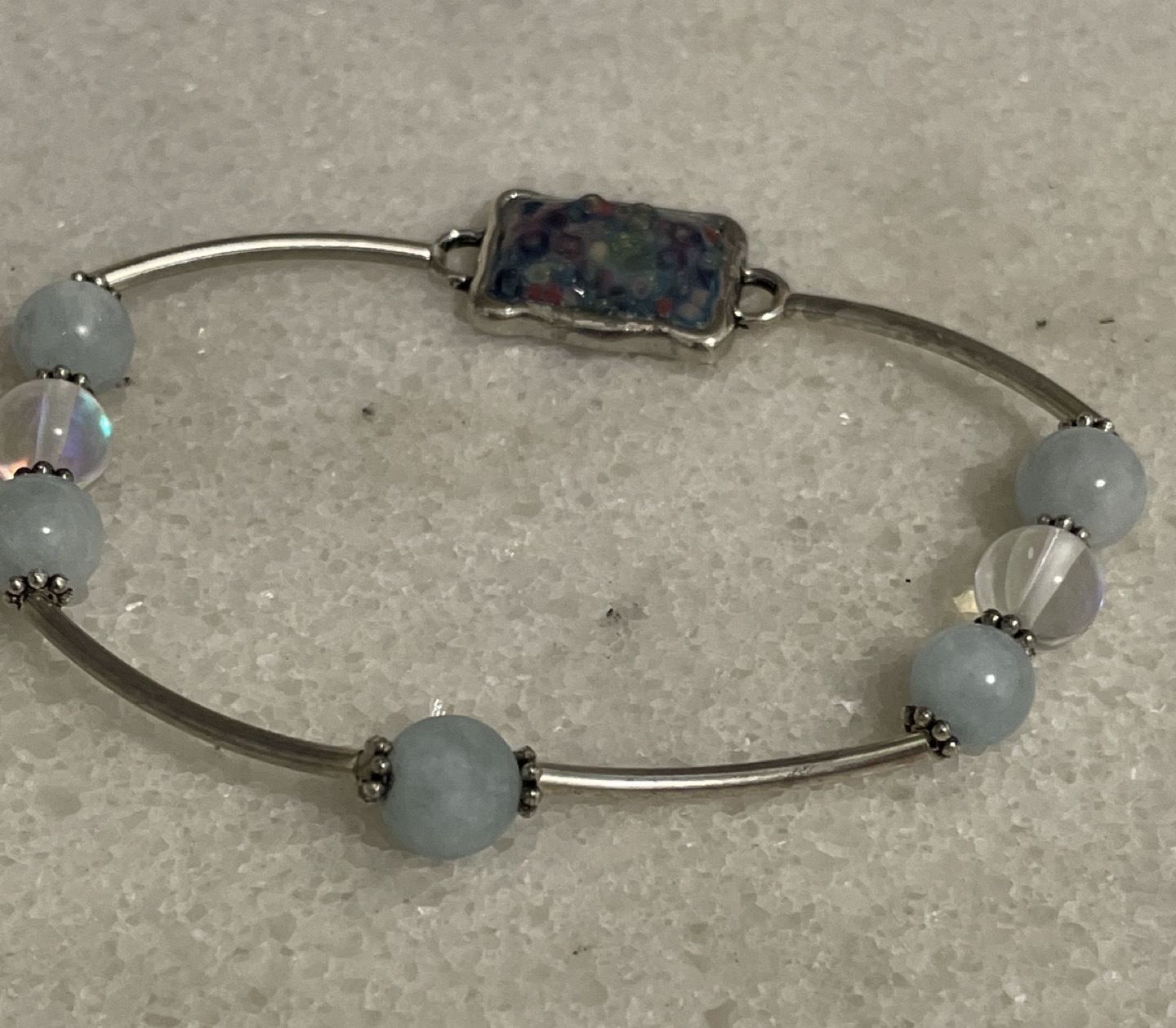 Handmade Blue stretch bracelet 🎁 - photo 3