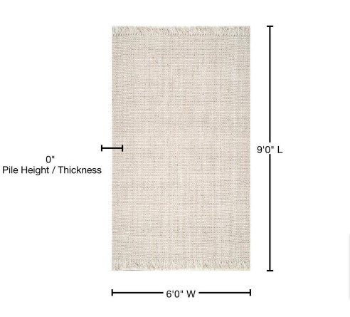 Nuloom Natura Chunky Jute Rug hand-made 6×9 - photo 4