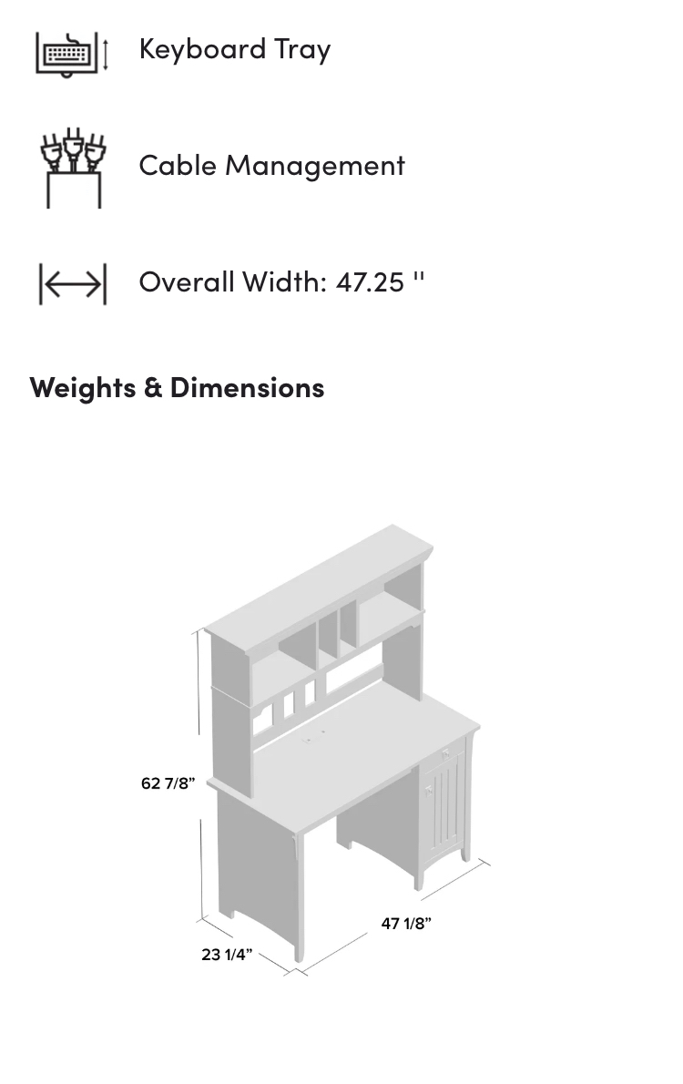 desk with hutch and pullout keyboard tray image indicator(2)
