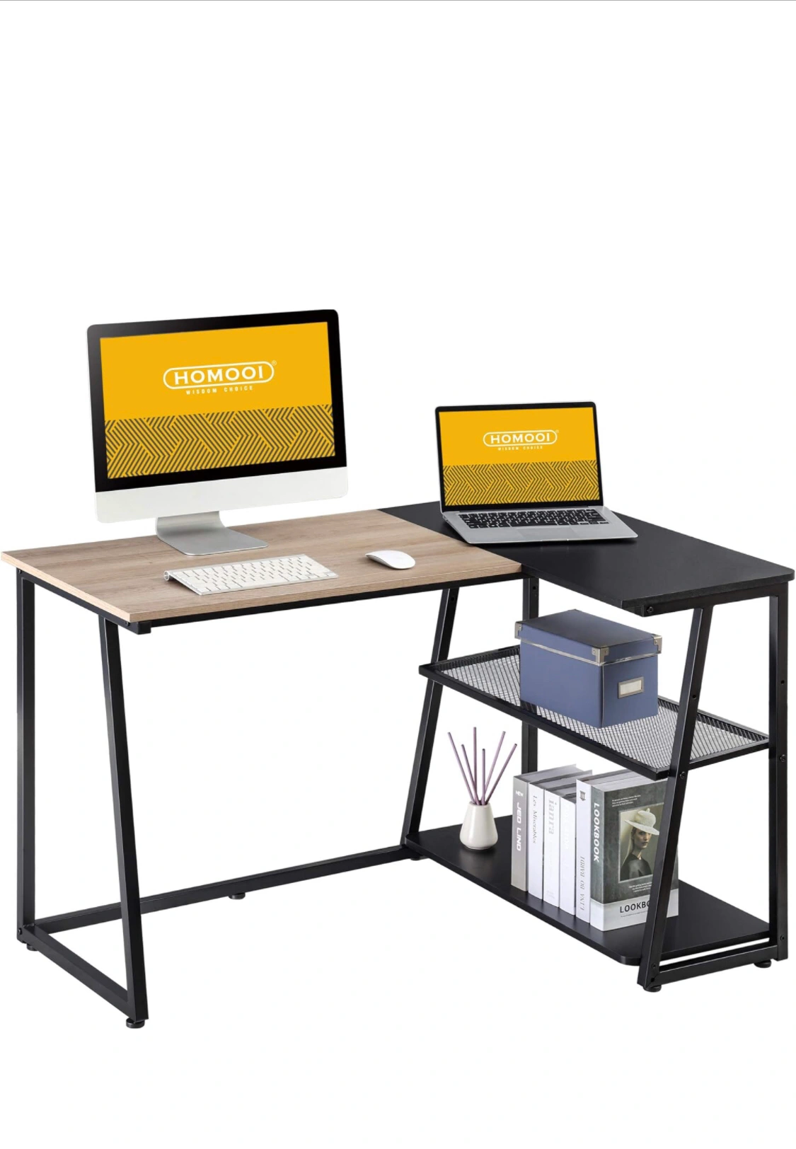 Compact L-Shaped Corner Computer Desk Workstation | Karrot