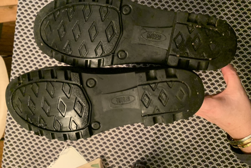Black lined women rain boots size 10 - photo 3