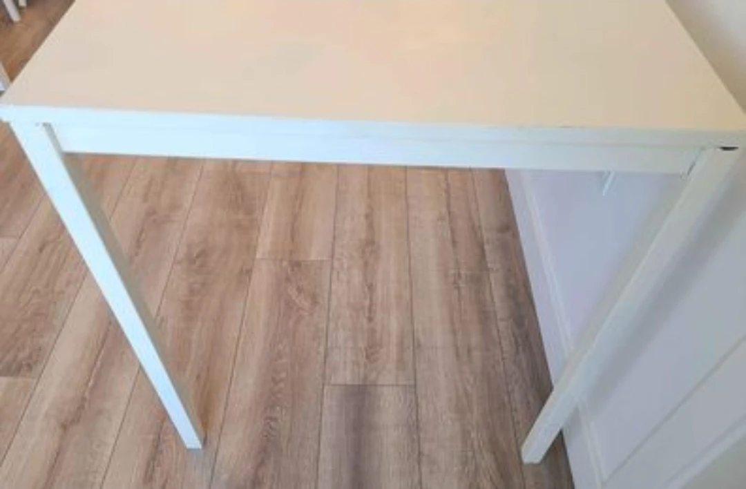 🎁 Satin white dining table - photo 3