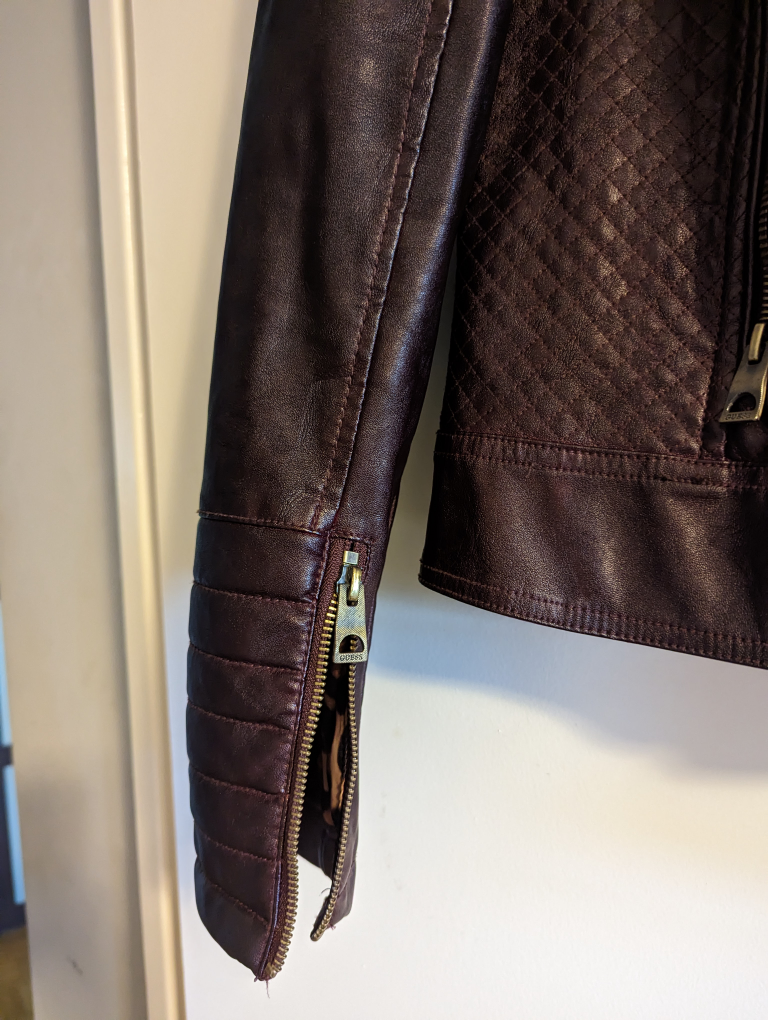 *GUESS* Faux Leather Biker Style Jacket image indicator(3)