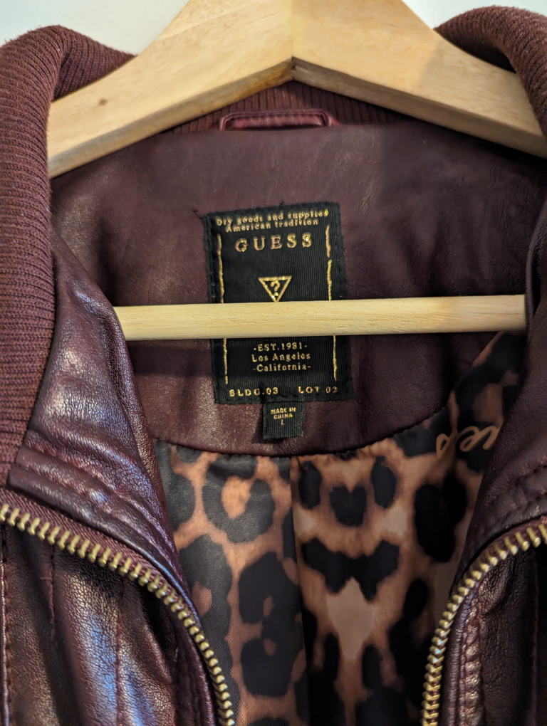 *GUESS* Faux Leather Biker Style Jacket image indicator(4)