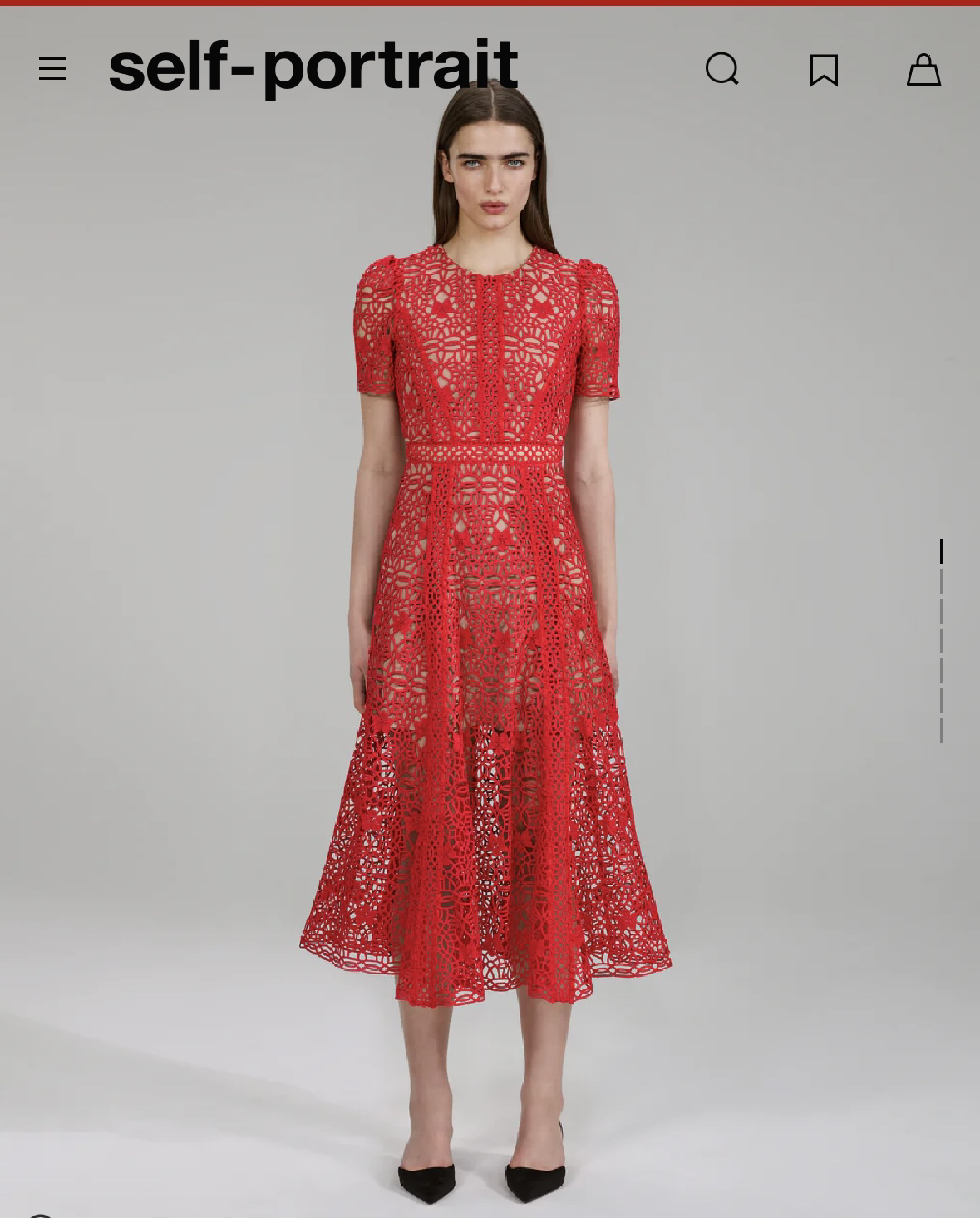 Self Portrait Guipure Lace Midi Dress BRAND NEW WITH TAGS