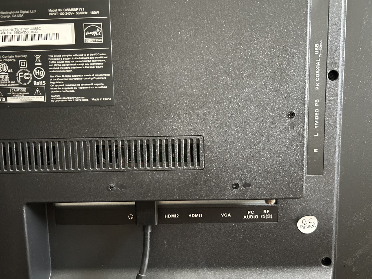 Westinghouse TV - photo 2