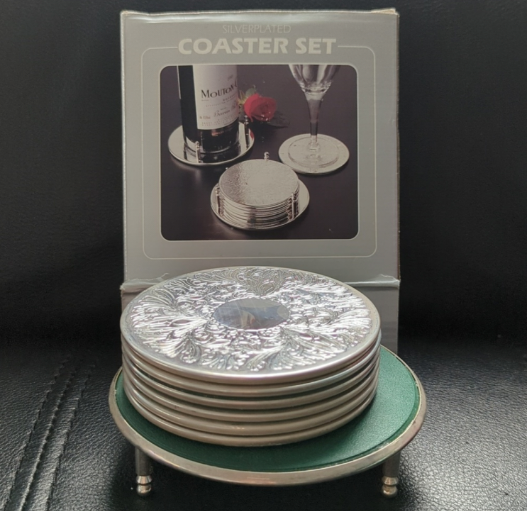 ❄️Silver Plated 7 pieces Coaster Set