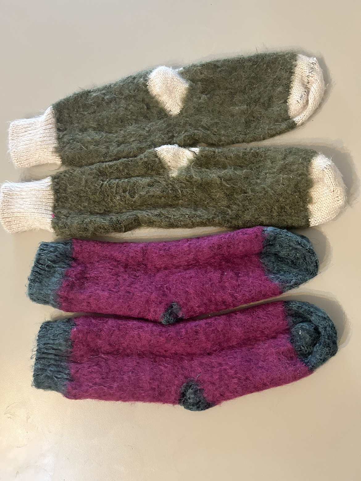 Two pairs of woolen Winter socks ( never used )#freecycle
