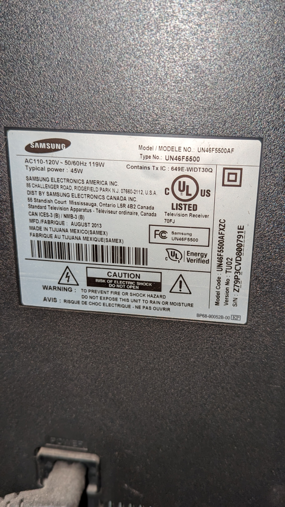 46" Samsung LED HD TV - photo 2