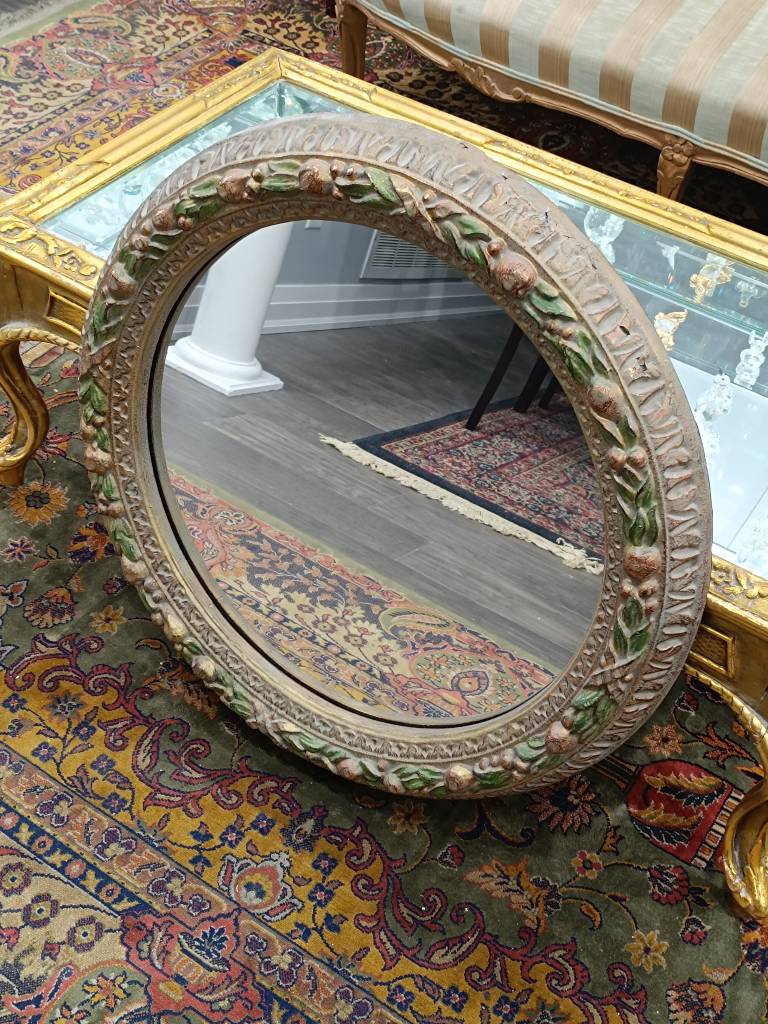 elegant round mirror