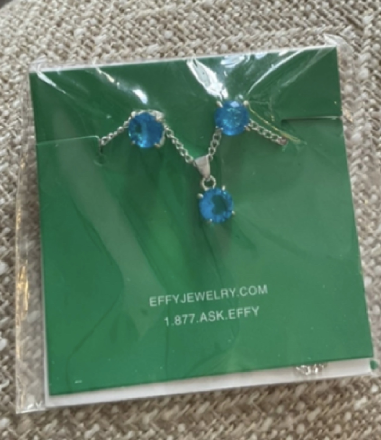 ⭐️Brand New Beautiful Effy Blue Topaz Earring and Necklace set - photo 2