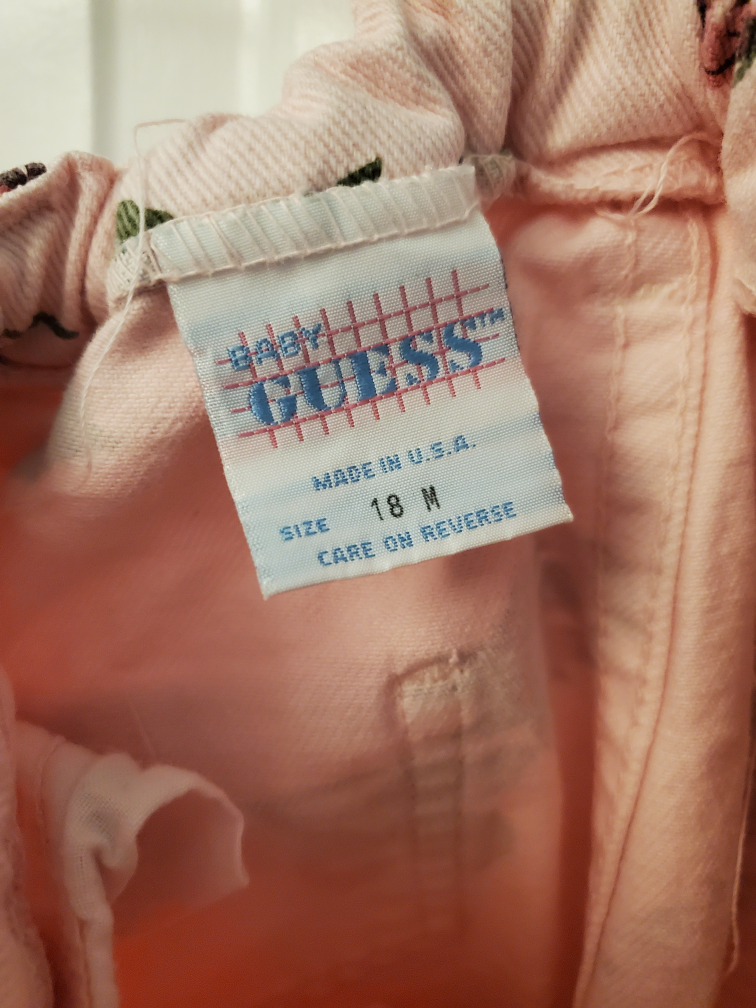 Guess brand - pink floral jeans size 18M image indicator(4)