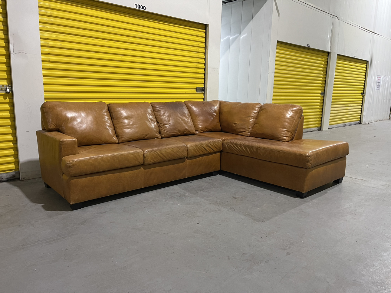 FREE DELIVERY | Beautiful Real Leather Sectional - photo 4