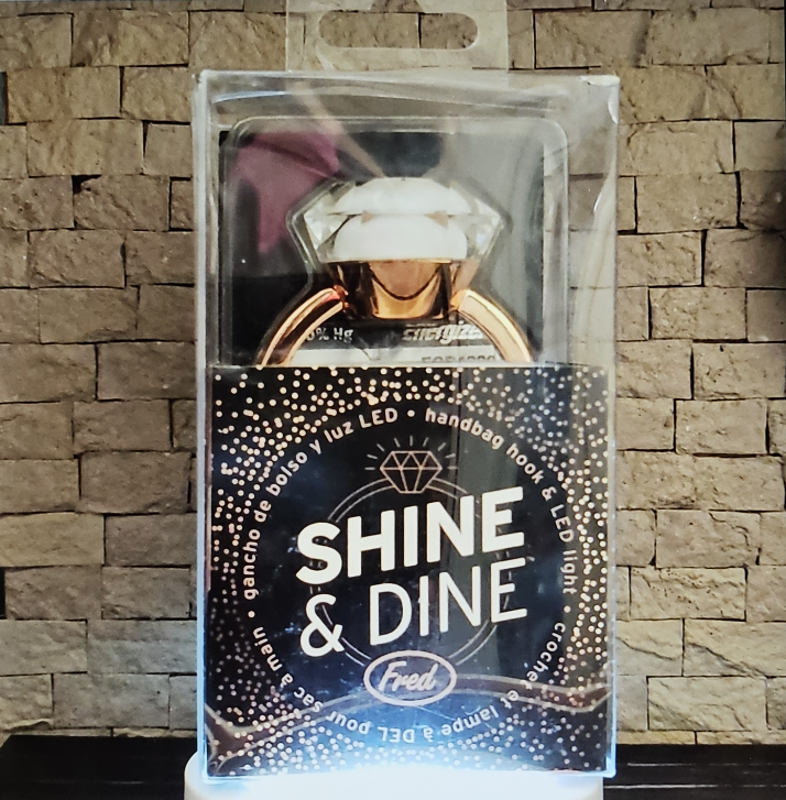 New Shine & Dine diamond ring bag holder with light