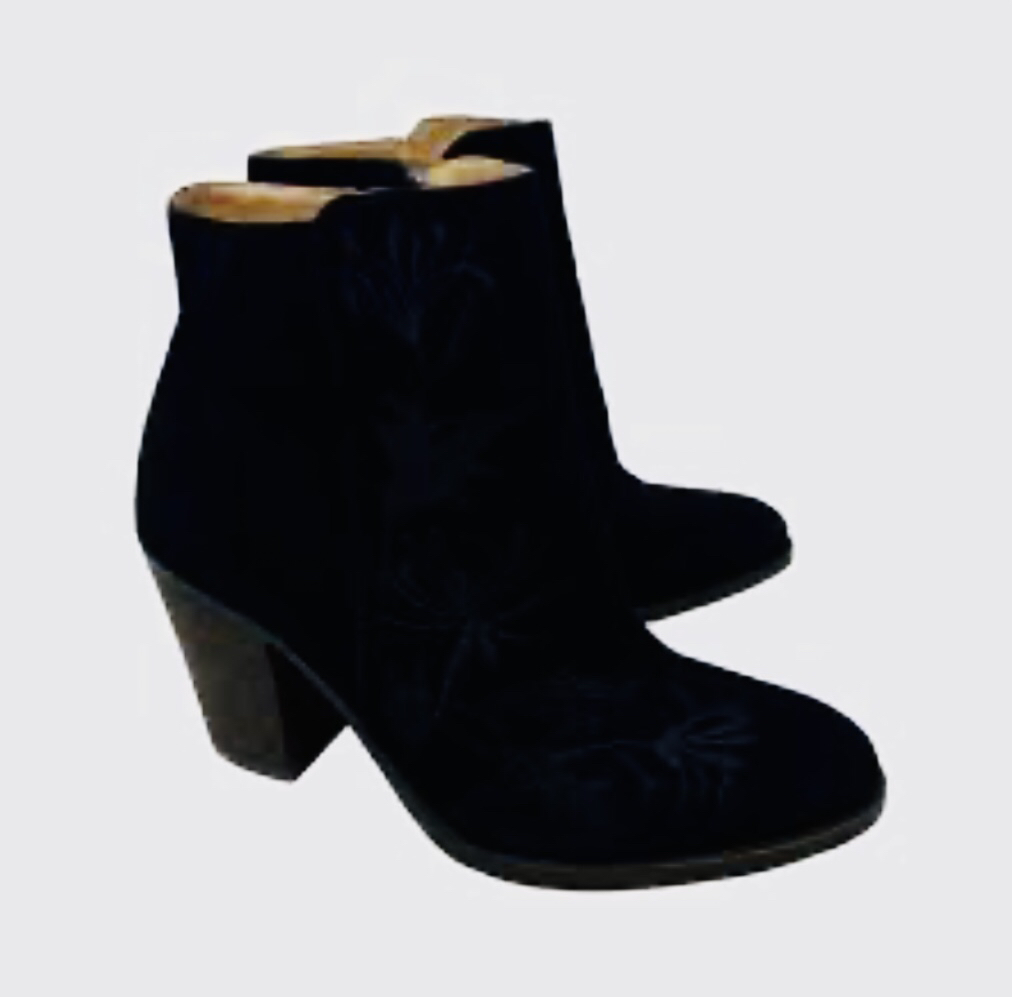 LUCKY Brand Suede Ankle Booties, Black