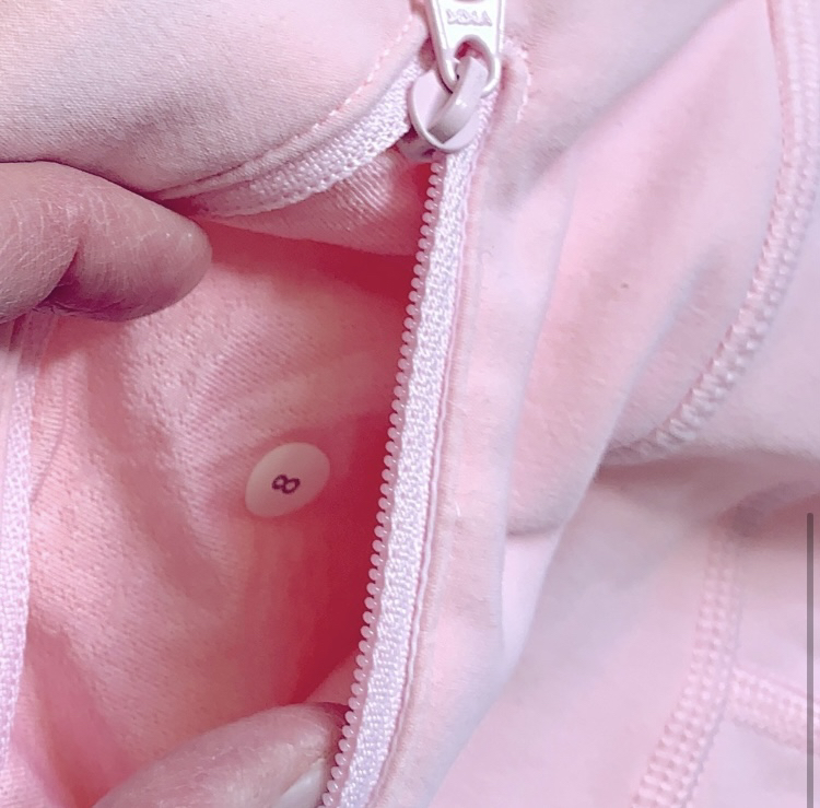 Rare Unworn Pale Pink Lululemon Tights with Reflector Stripes image indicator(3)