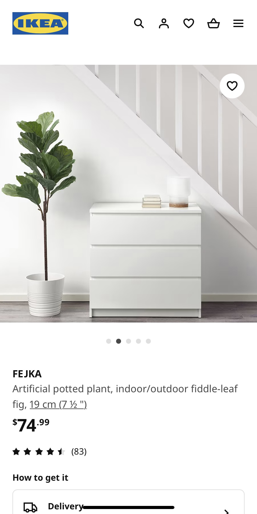 Ikea artificial plant