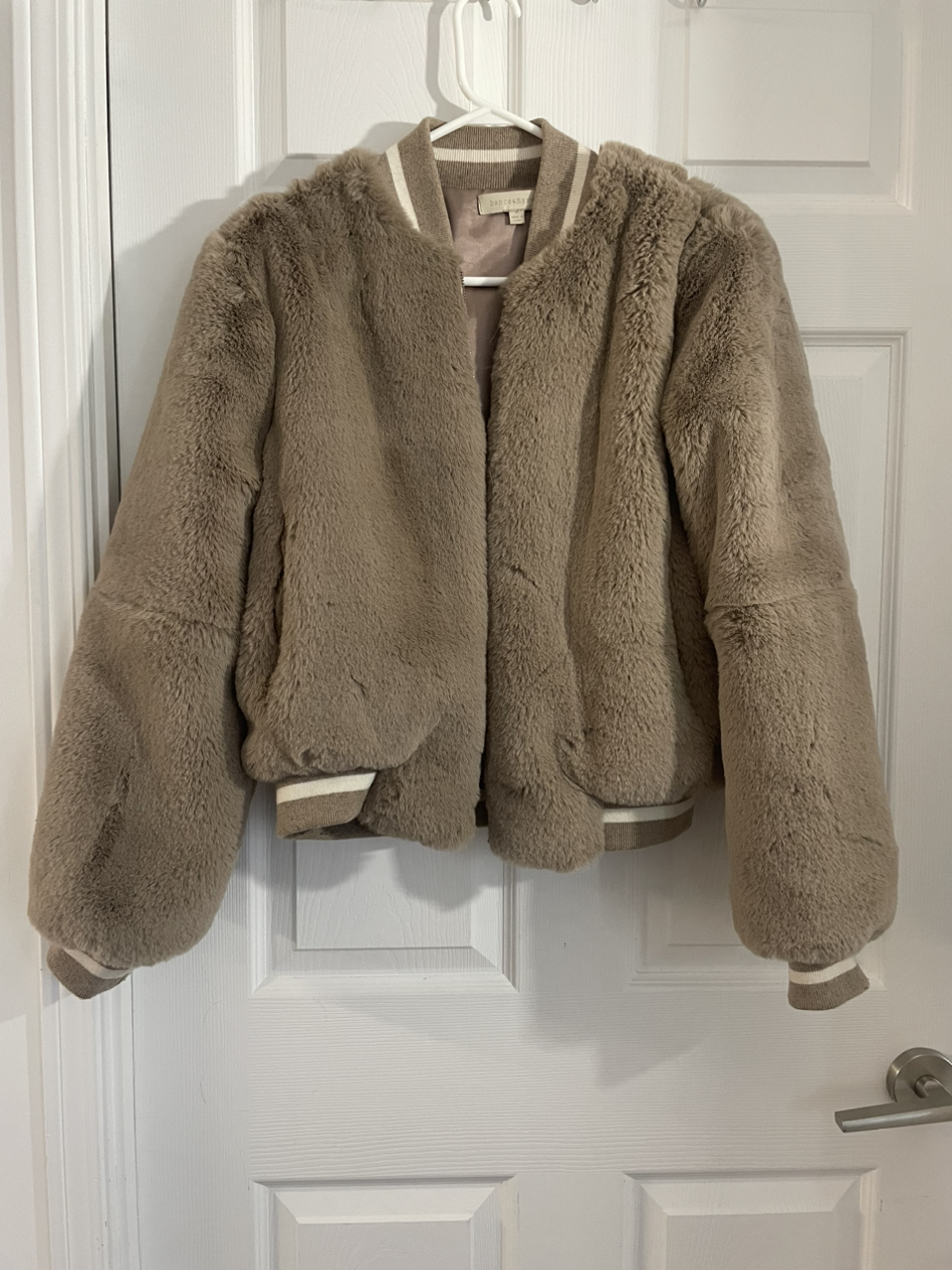 Faux Fur/Fluffy Jersey Jacket