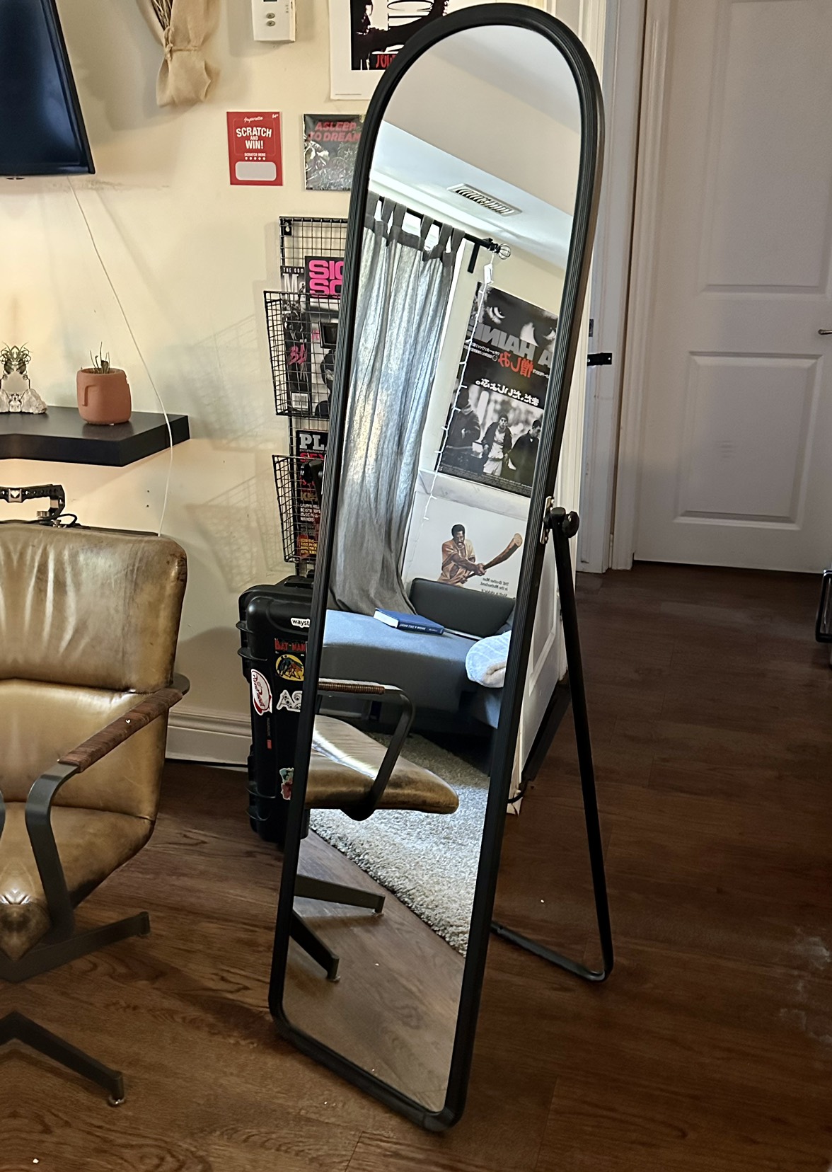 Rectangle Standing Arched Floor Mirror