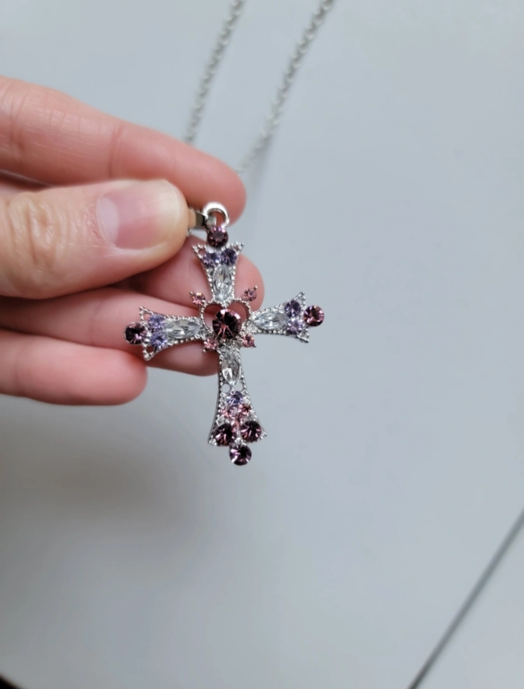 Crystal Cross Necklace image indicator(2)