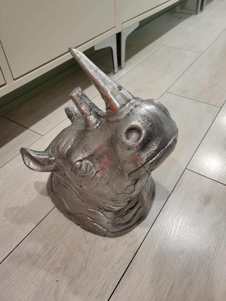 Casted Rhinoceros-Art- aluminum - photo 2