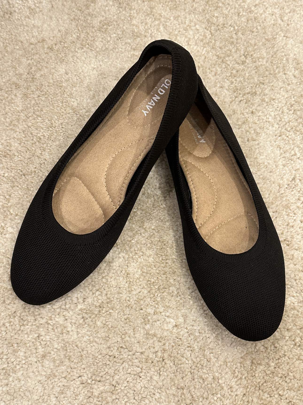 Soft-Knit Pointed-Toe Ballet Flats for Women