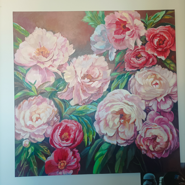 original oil painting 40 by 40 " image indicator(3)