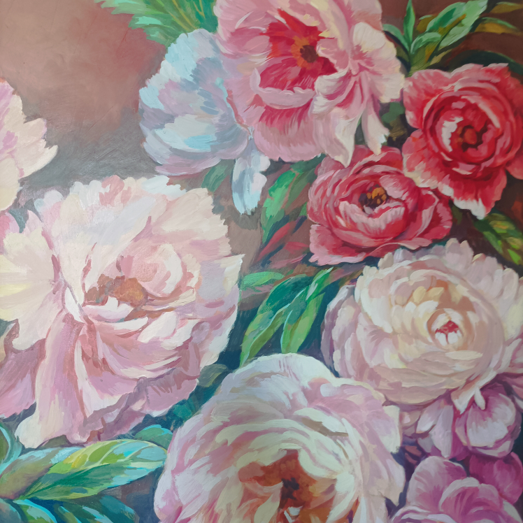 original oil painting 40 by 40 " image indicator(5)