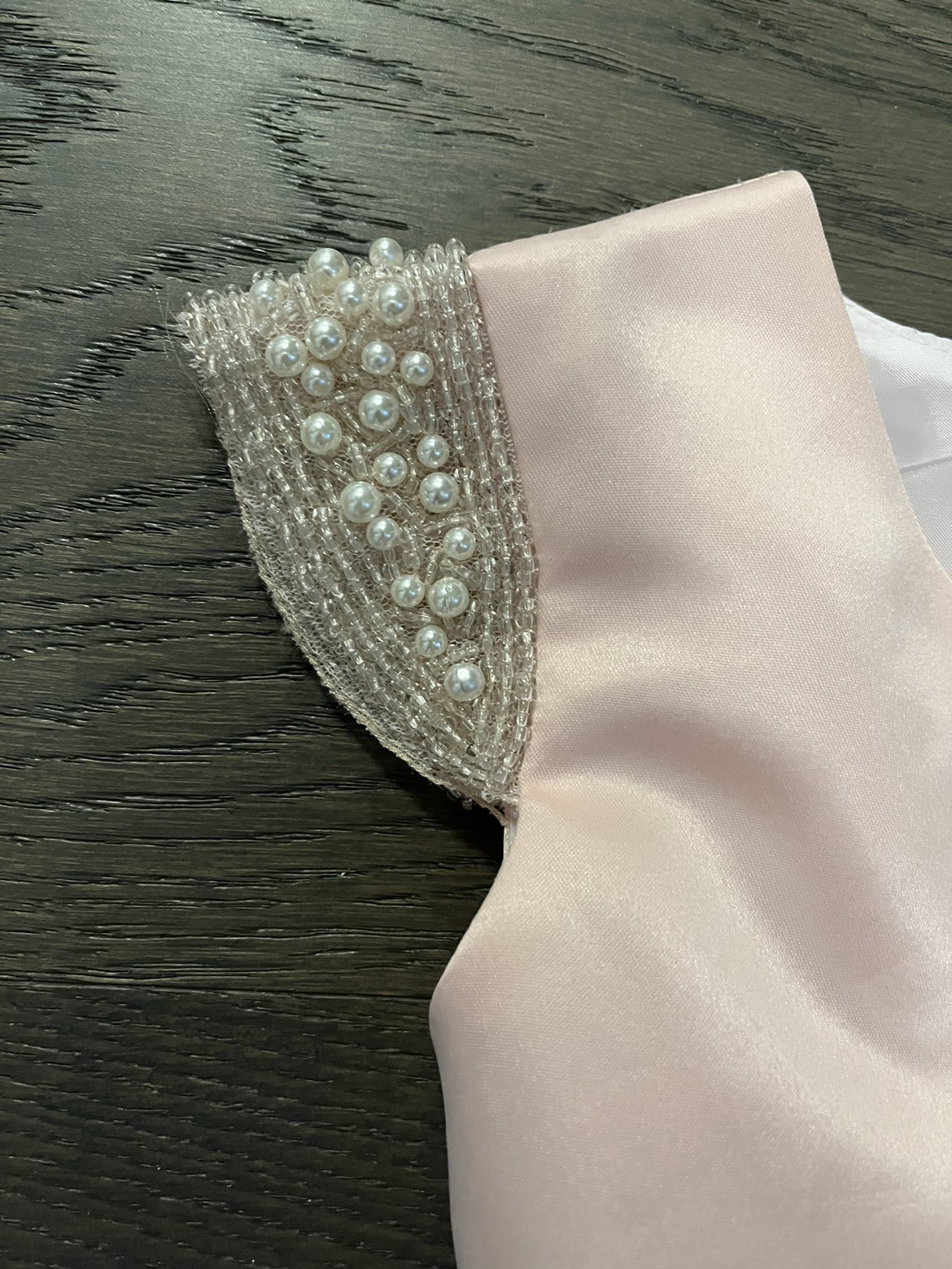 Gorgeous pink satin girls cocktail dress sz 10 EUC image indicator(3)