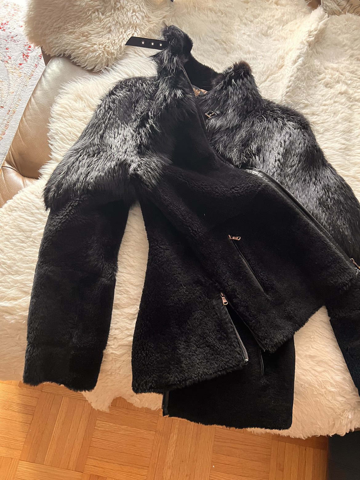 Real Black Fur coat - photo 3