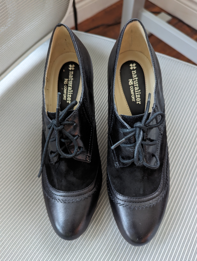 black high heels shoes