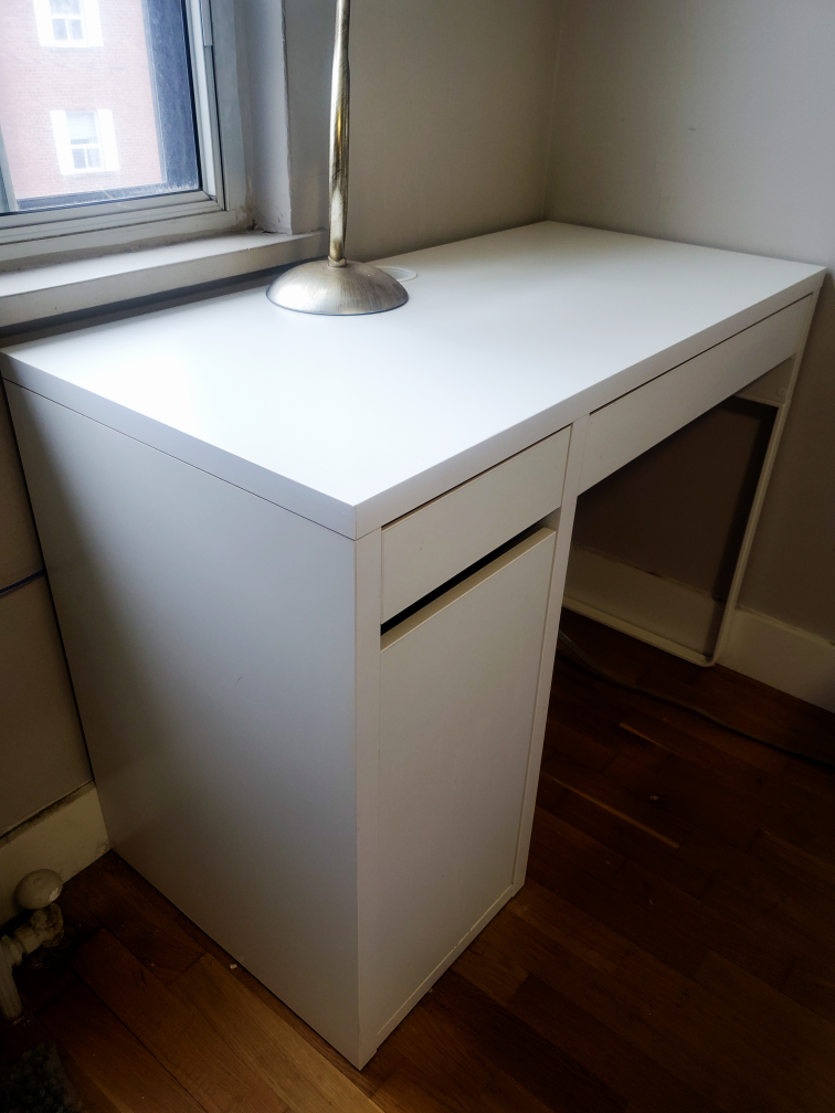 white ikea desk