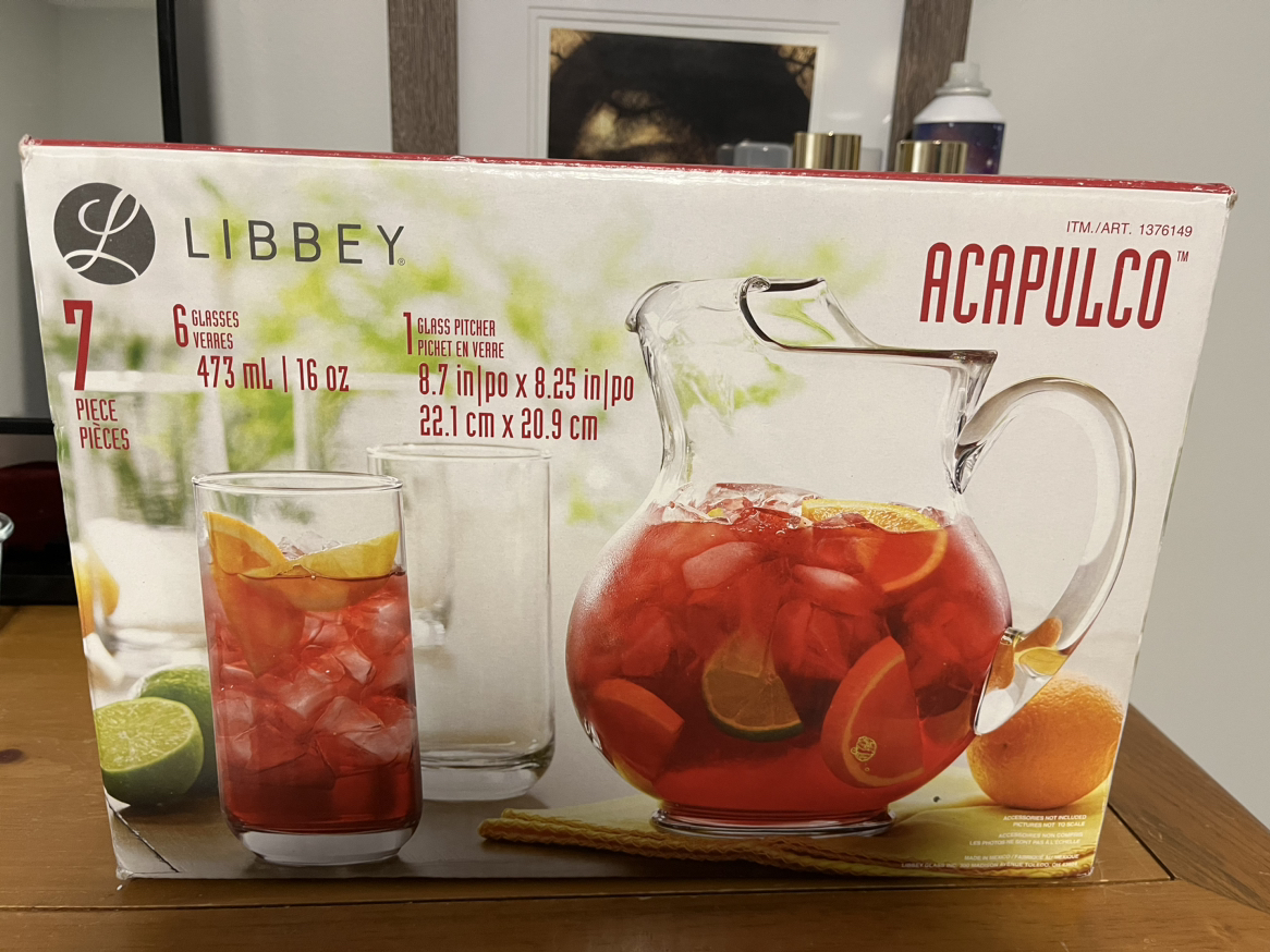 Pitcher and glass set