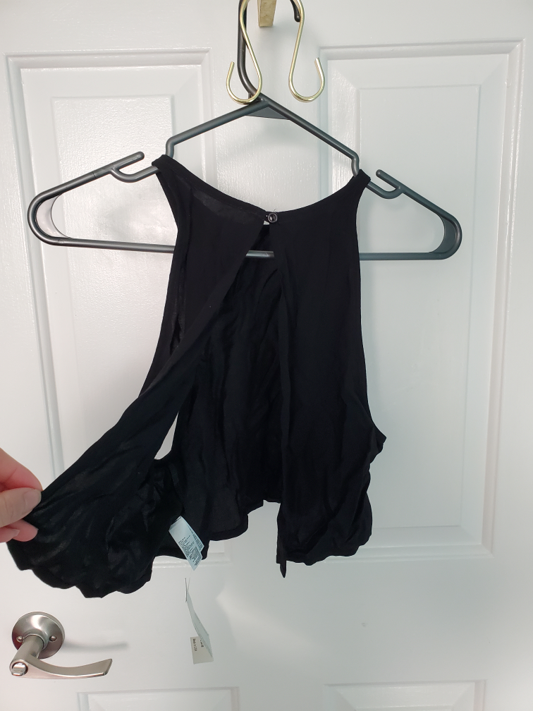 american apparel- open back crop top XS NWT image indicator(3)