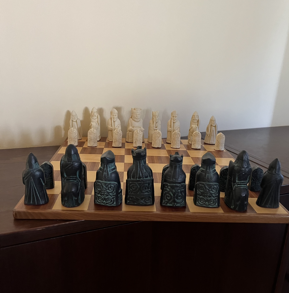Handcrafted Wooden Chess Set (board and pieces) thumbnail