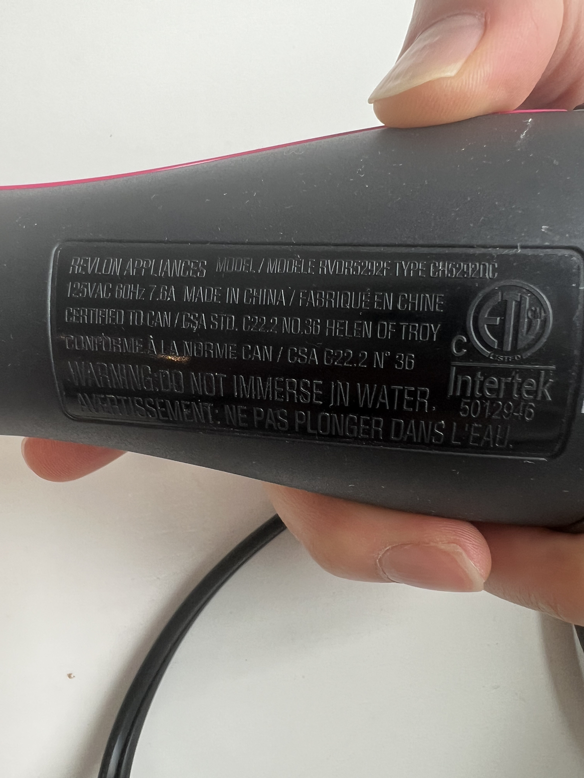 REVLON hair dryer image indicator(2)