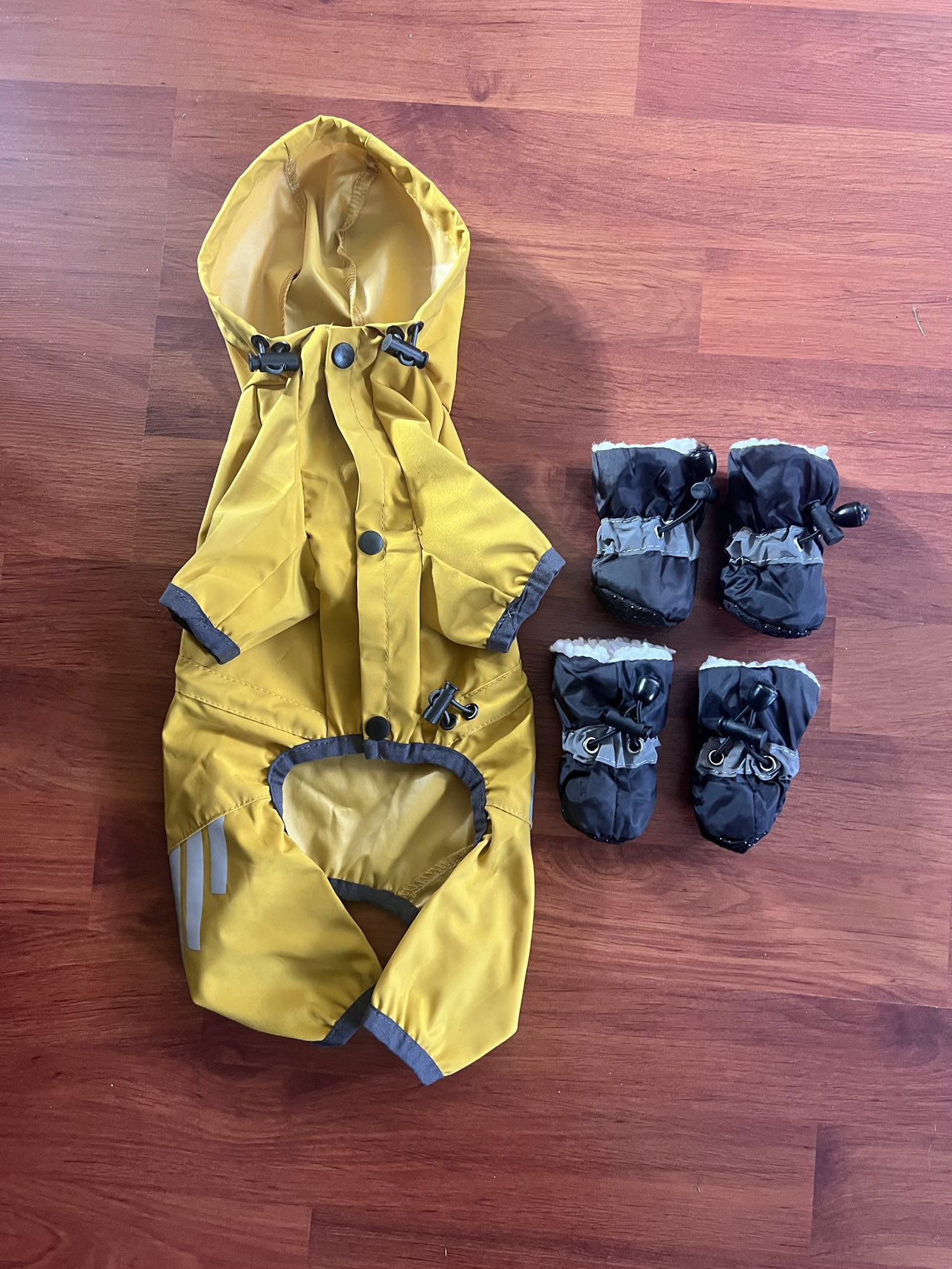New Small Dog Waterproof Raincoat with Hood, 25 cm