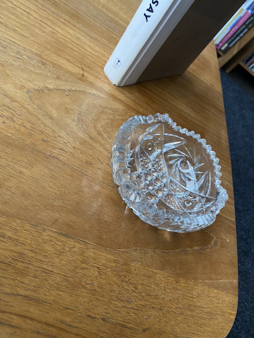 Austrian pinwheel Crystal candy dish thumbnail