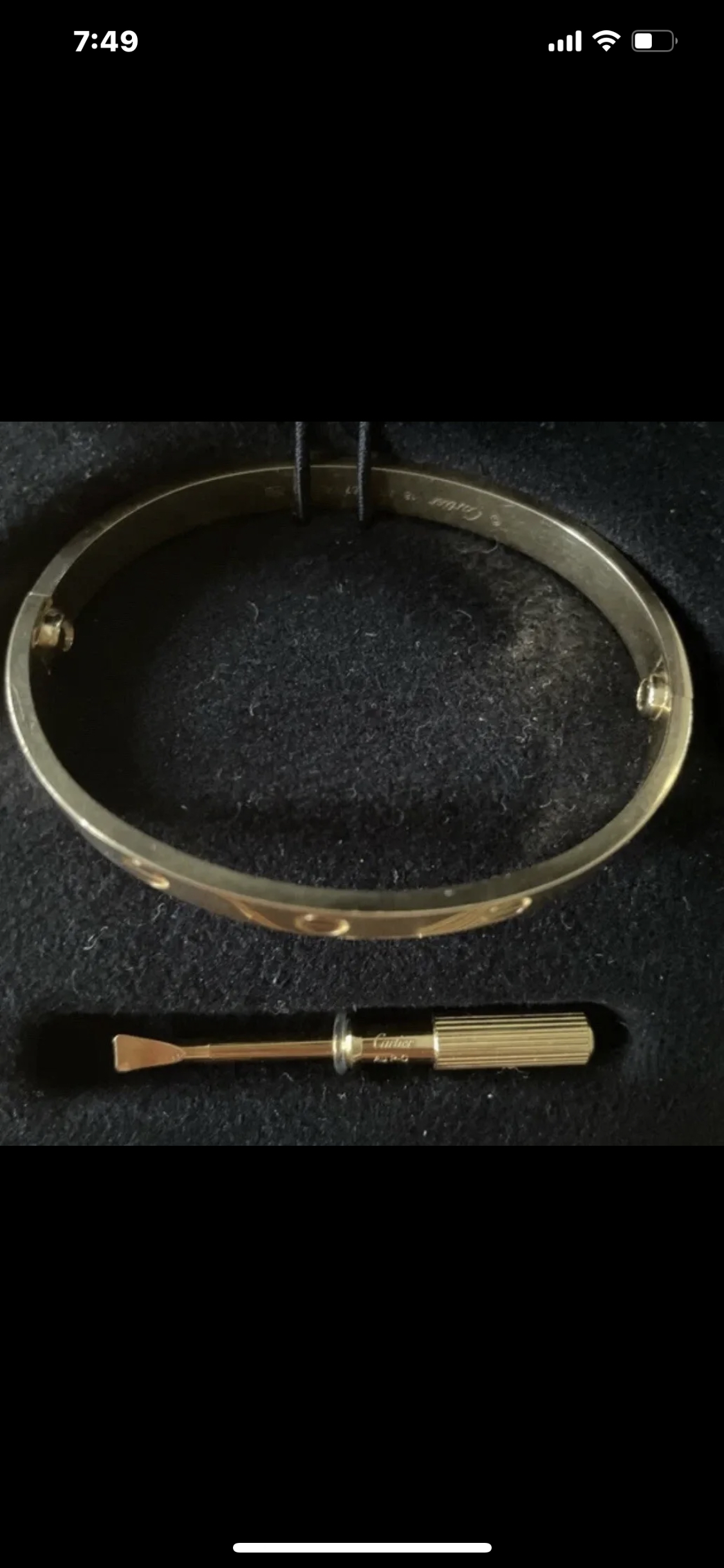 Cartier Love Bracelet sz 17 18K Gold w. COA & ScrewDriver