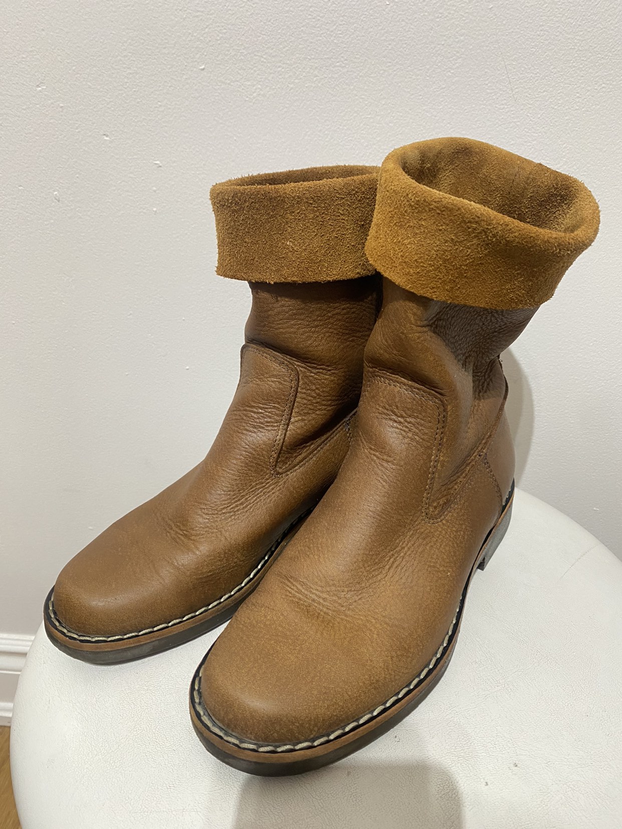 Roots Roll Over Boot 100% Italian Vintage Tribe Leather - photo 4