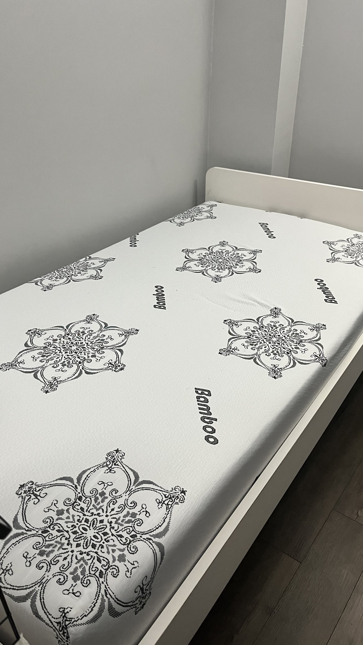 Twin bed frame with under bed storage