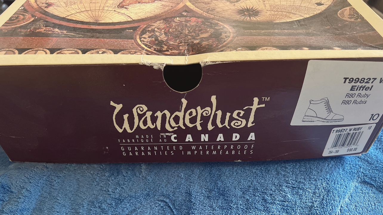 New Wanderlust shoe.  Size 10