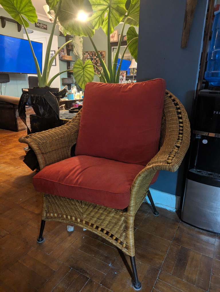 Red Wicker Chair