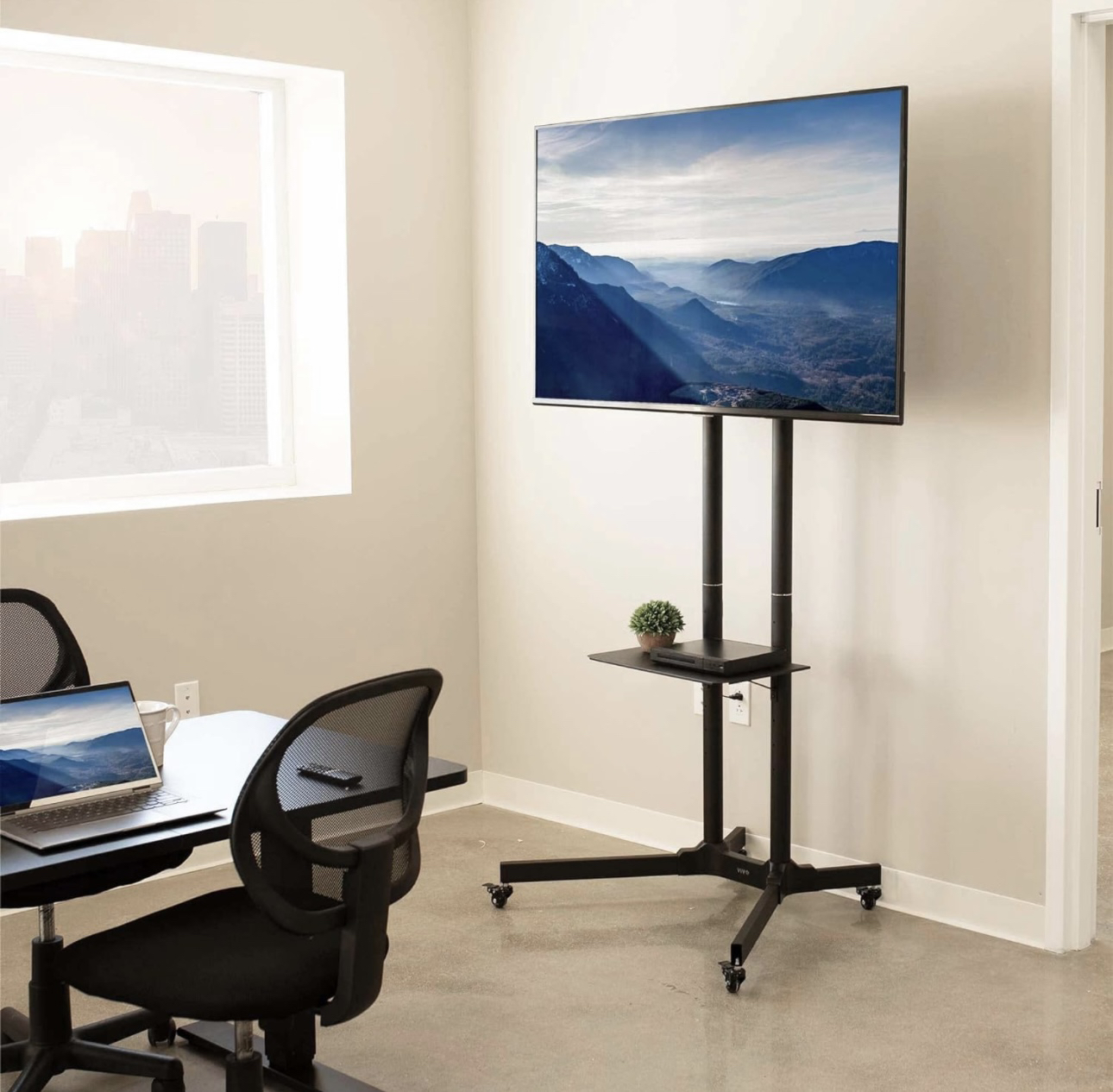 Mobile TV Cart for 32 to 83 inch Screens up to 110 lbs image indicator(3)