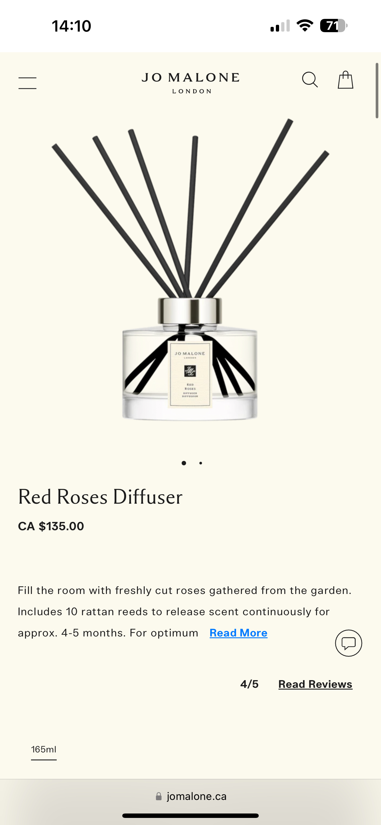 Jo Malone red rose didfuser