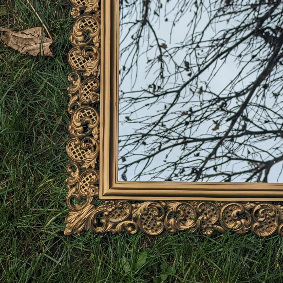 Vintage Syroco Filigree Gold Ornate Full Length Mirror! - photo 2