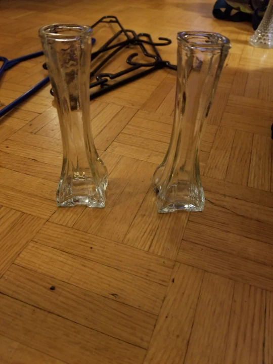 ❄2 tiny glass vases - photo 2