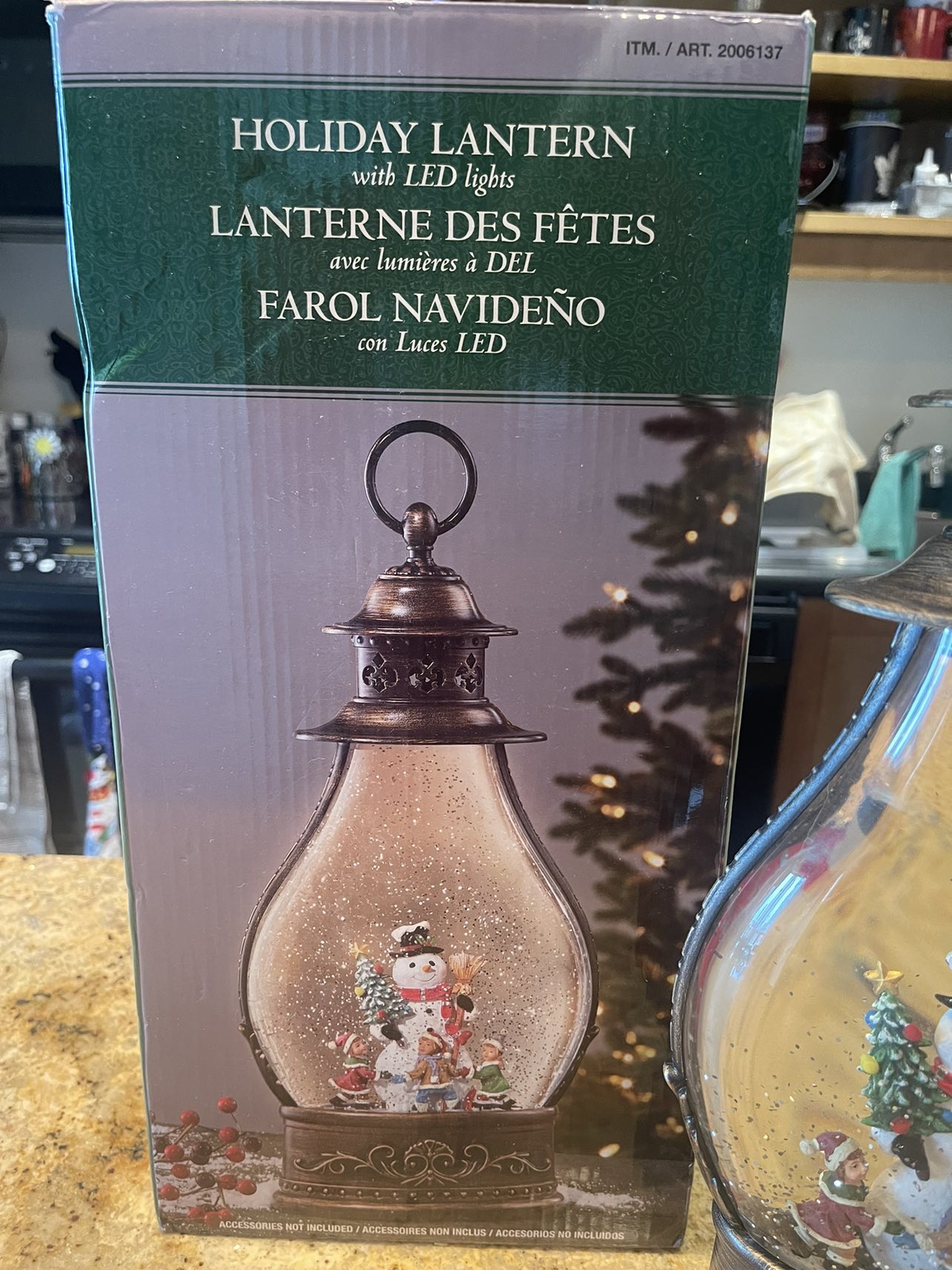 Christmas snowman light up lantern - photo 3